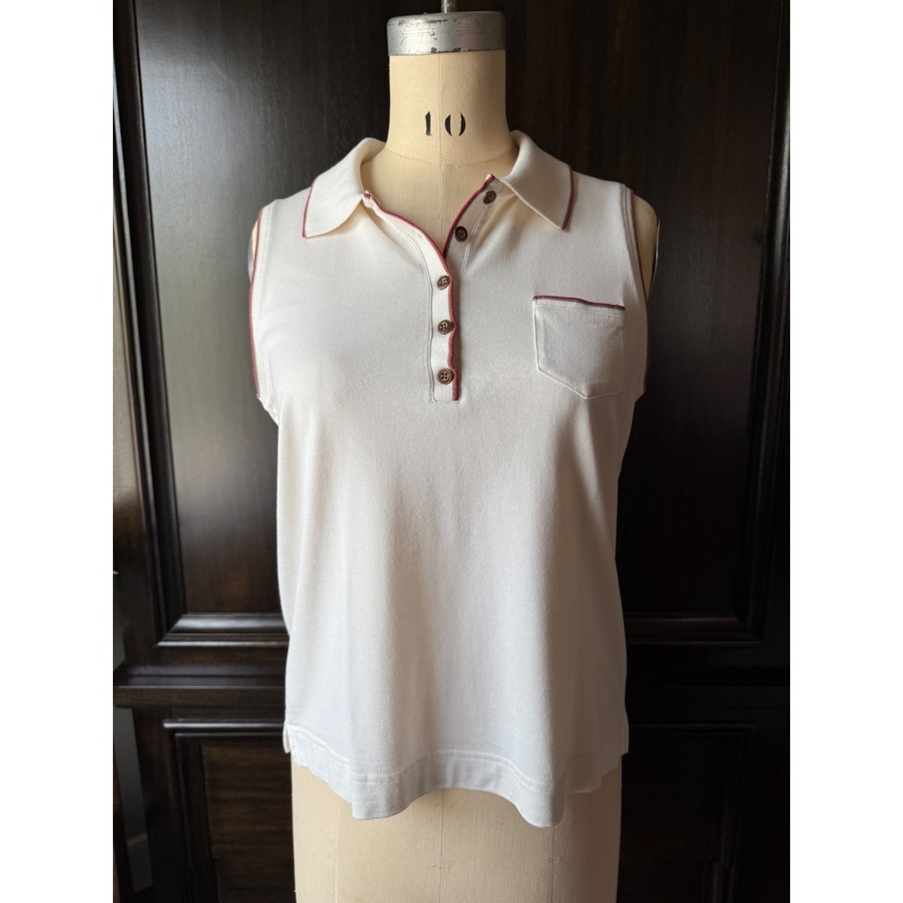 Vintage Liz Claiborne LizGolf Sleeveless Polo Shirt Estimated M Preppy Golf